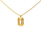 Structured Link Frame Gold Pendant