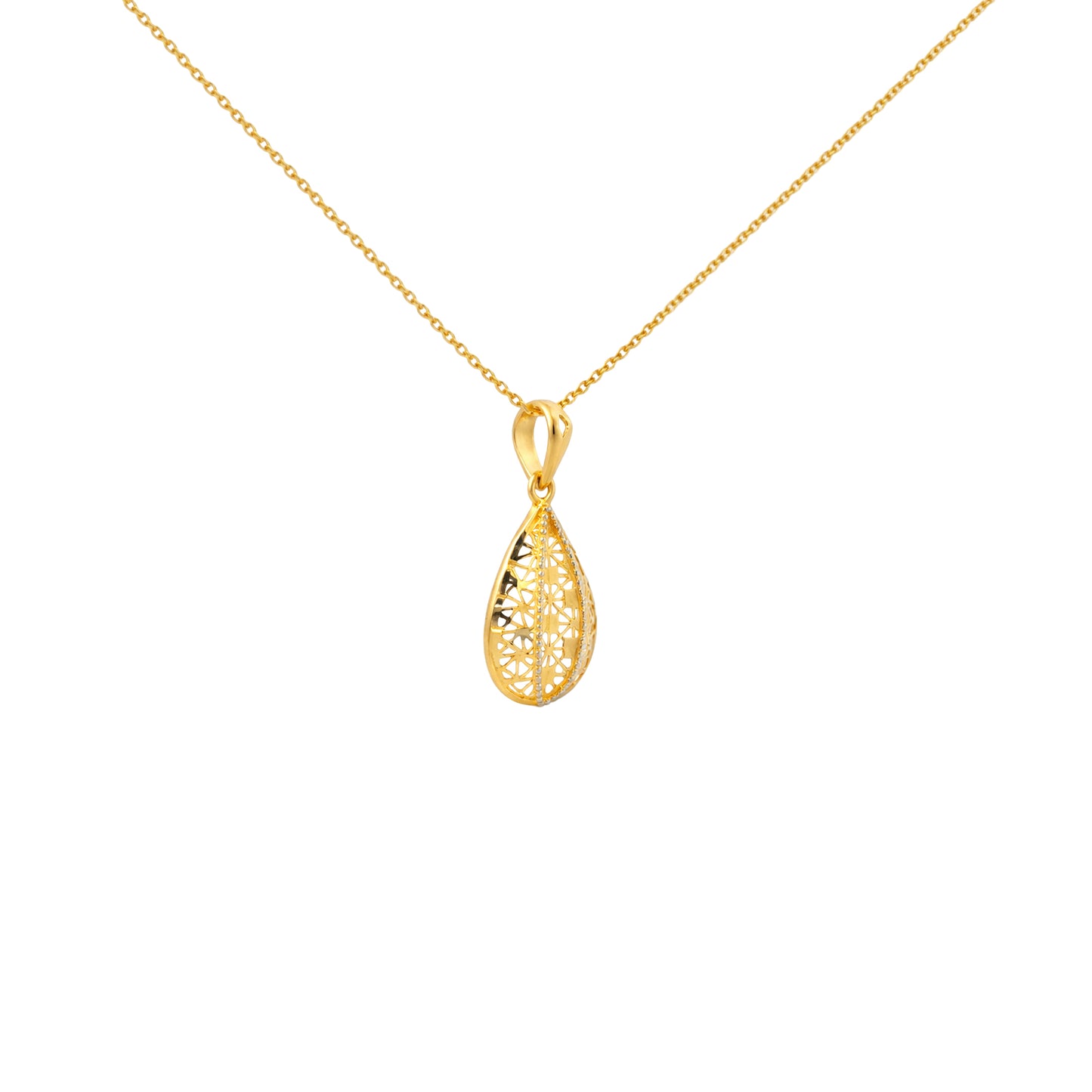 Intricate Filigree Gold Pendant