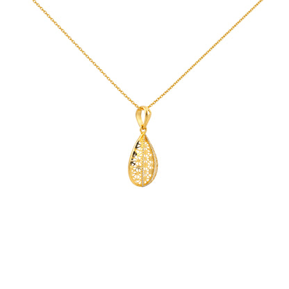 Intricate Filigree Gold Pendant