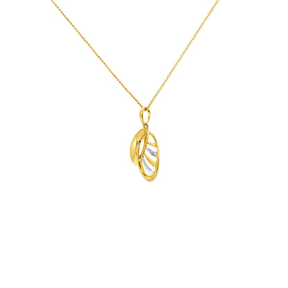 Abstract Loop Gold Pendant