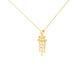 Multi-Element Gold Drop Pendant