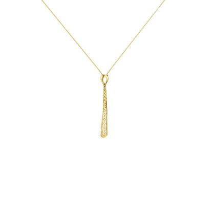 Elongated Spike Gold Pendant
