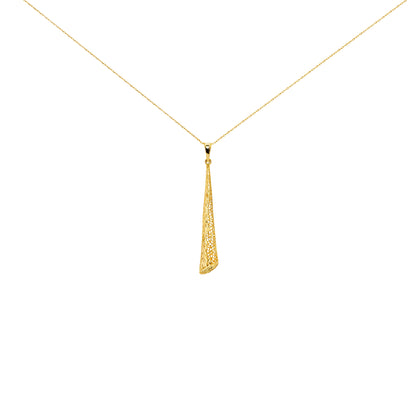 Asymmetric Taper Gold Pendant