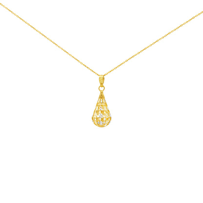 Lattice Gold Pendant