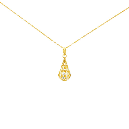 Lattice Gold Pendant