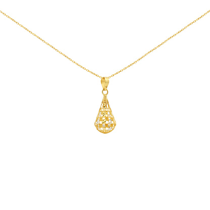 Lattice Gold Pendant