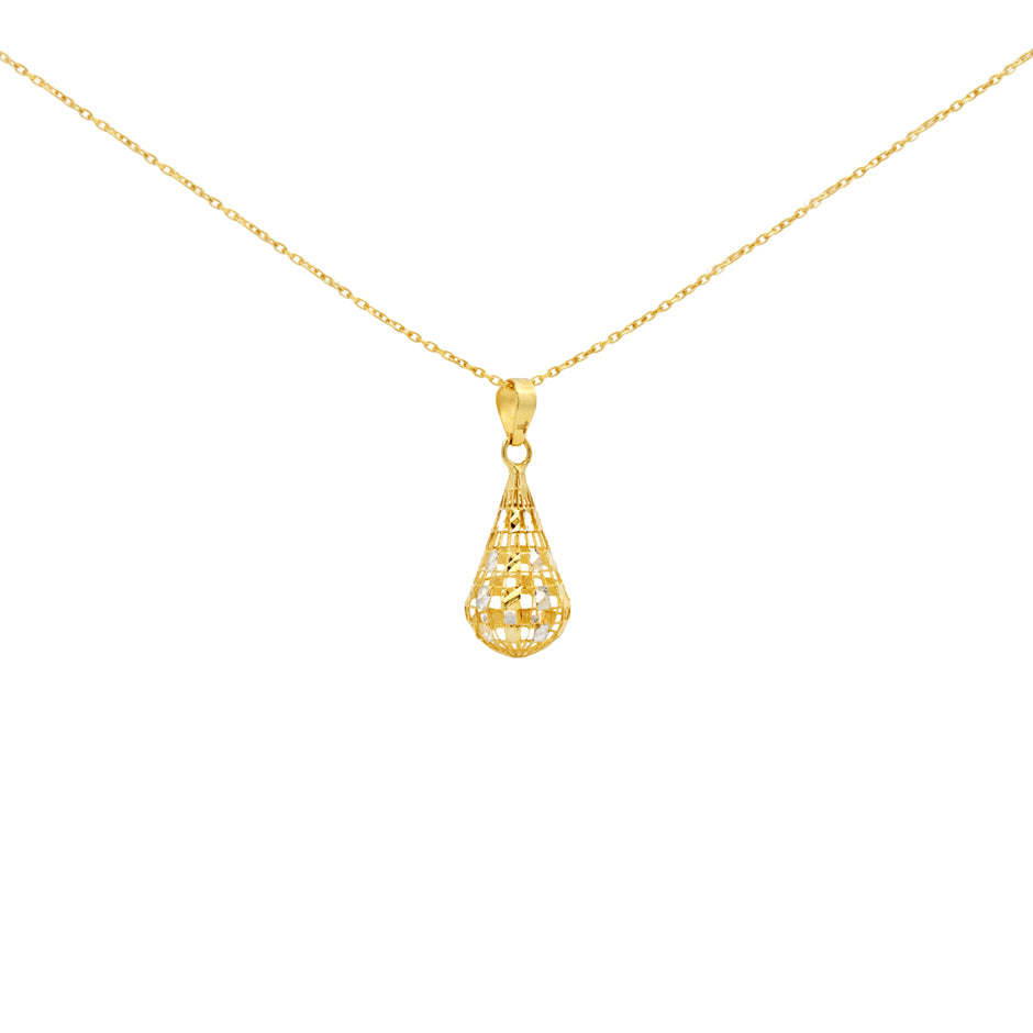 Lattice Gold Pendant