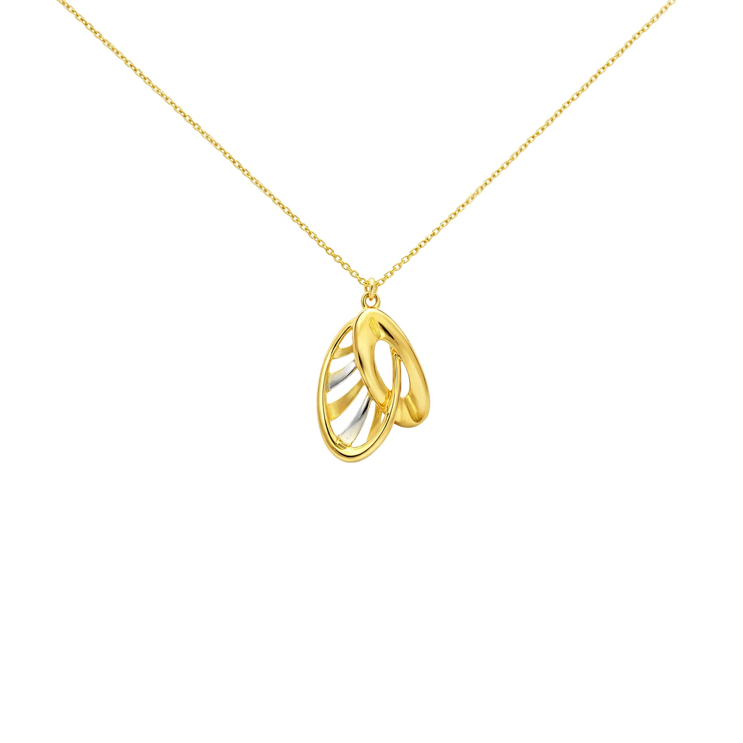 Abstract Loop Gold Pendant