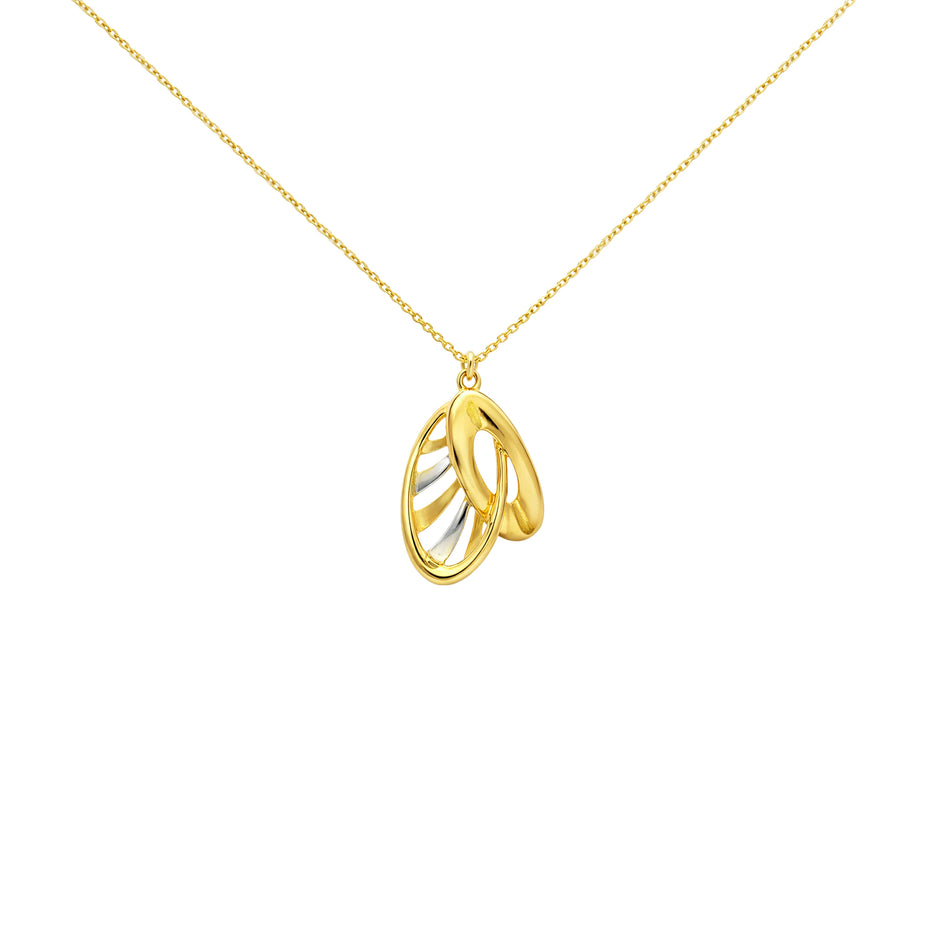 Abstract Loop Gold Pendant