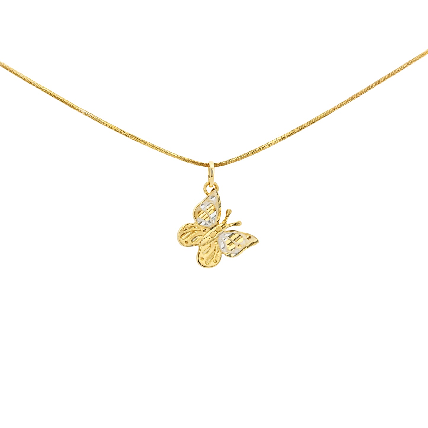 Golden Whisper Butterfly Pendant