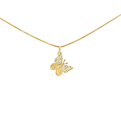 Golden Whisper Butterfly Pendant