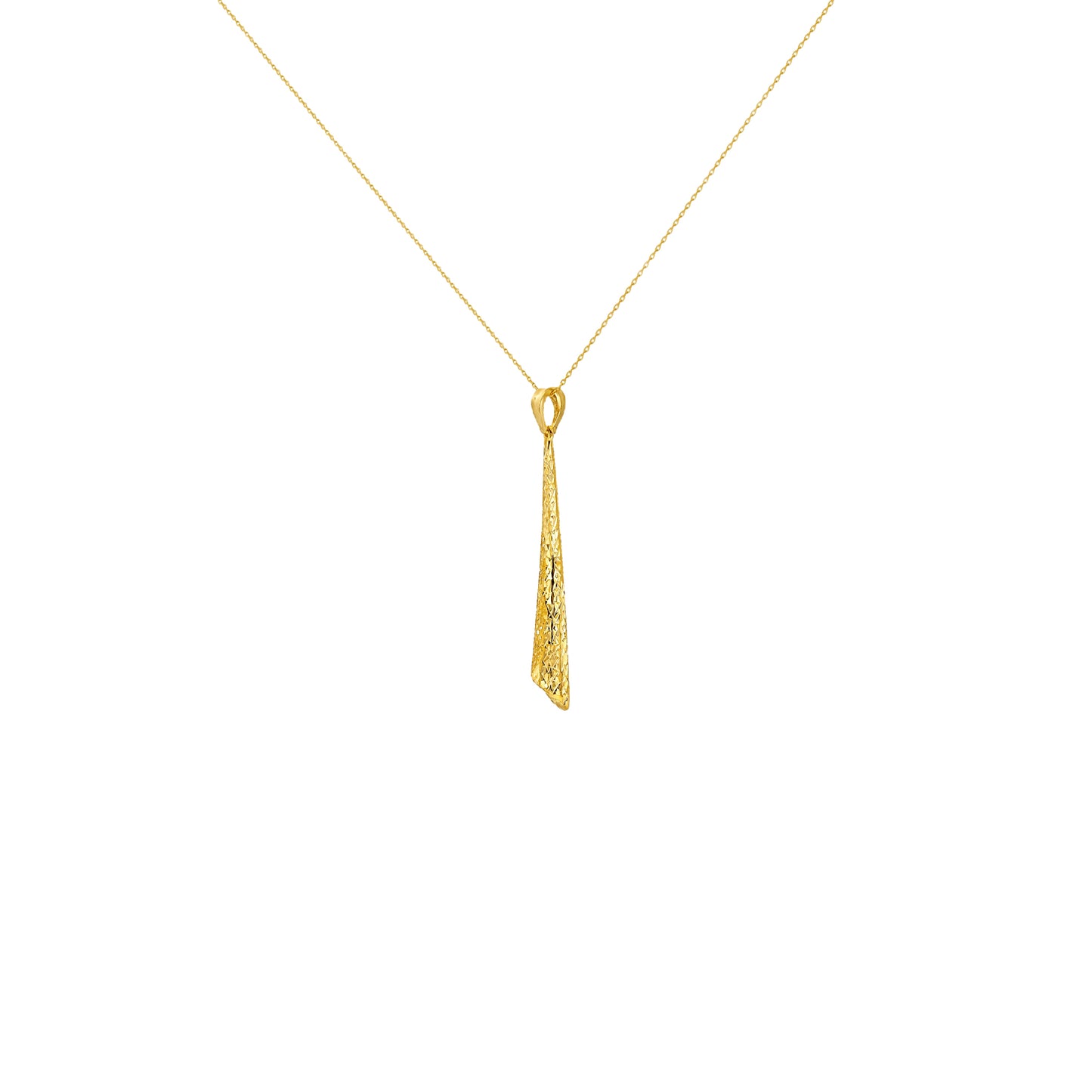 Asymmetric Taper Gold Pendant