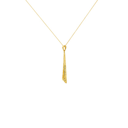 Asymmetric Taper Gold Pendant
