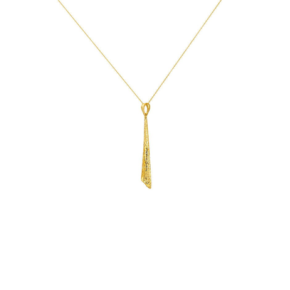 Asymmetric Taper Gold Pendant