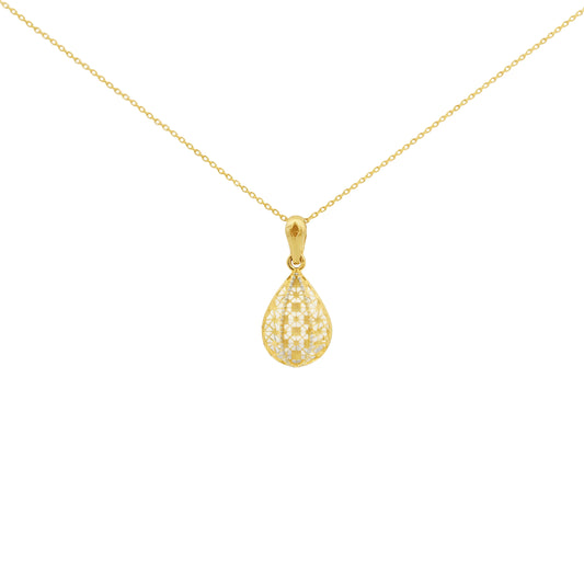 Intricate Filigree Gold Pendant
