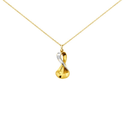 Twist Drop Gold Pendant