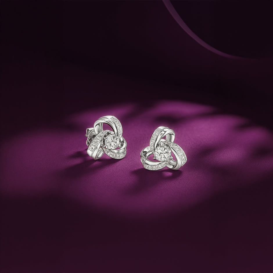 Twilight Lace Diamond Earrings