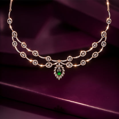Dazzling Aura Diamond Necklace