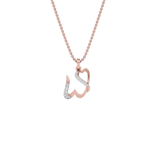 Whimsical ‘W’ Diamond Pendant