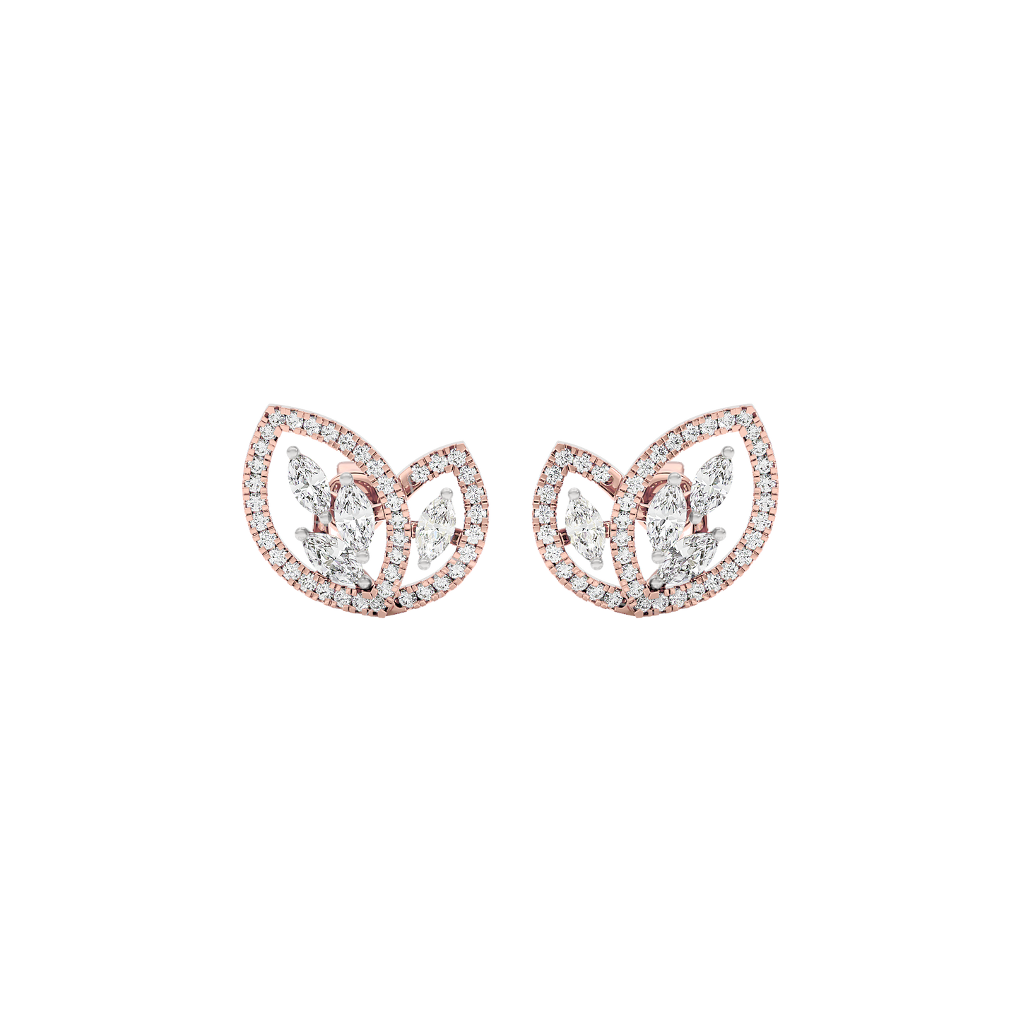 Luxe Petals Diamond Earrings