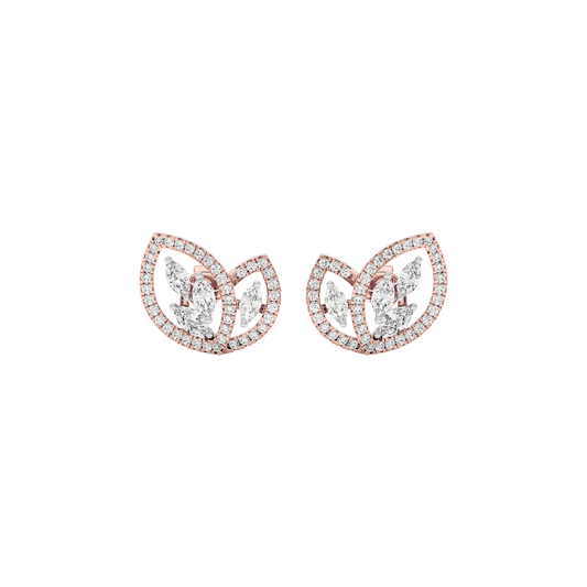 Luxe Petals Diamond Earrings