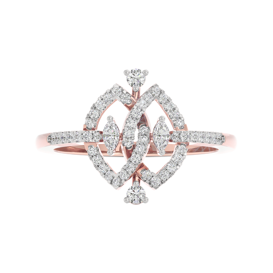 Sparkling Duo Diamond Ring