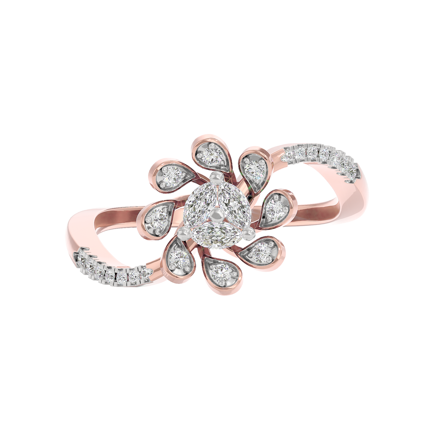 Brilliant Daisy Diamond Ring