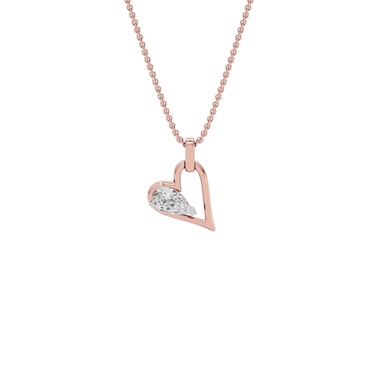 Serene Heart Diamond Pendant