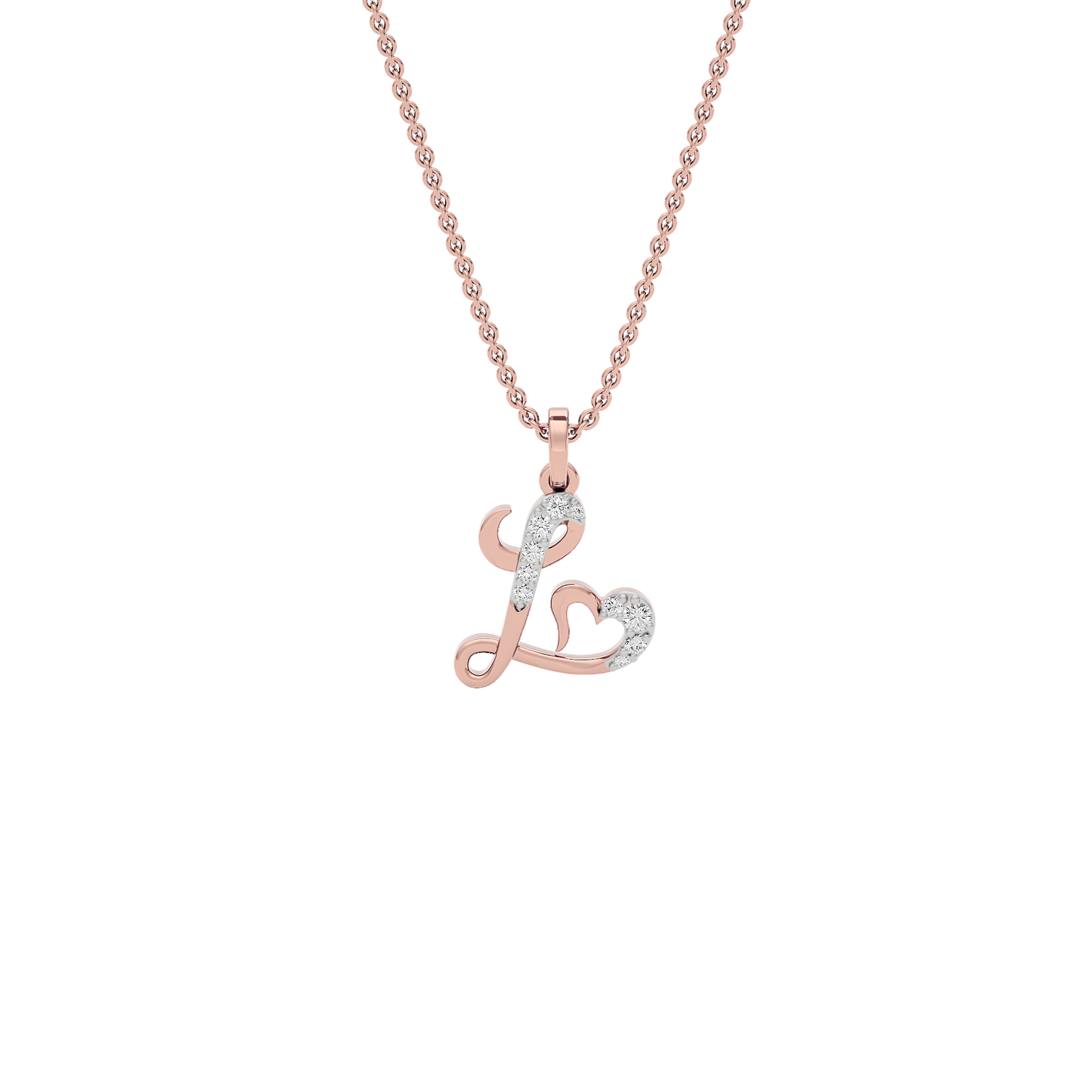 Lovely ‘L’ Diamond Pendant