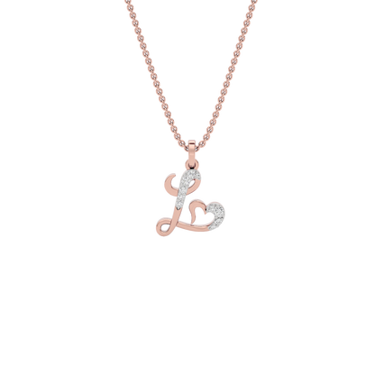 Lovely ‘L’ Diamond Pendant