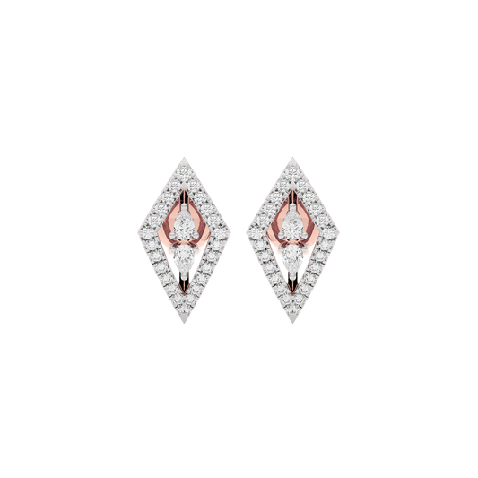 The Apex Two Tone Diamond Earrings