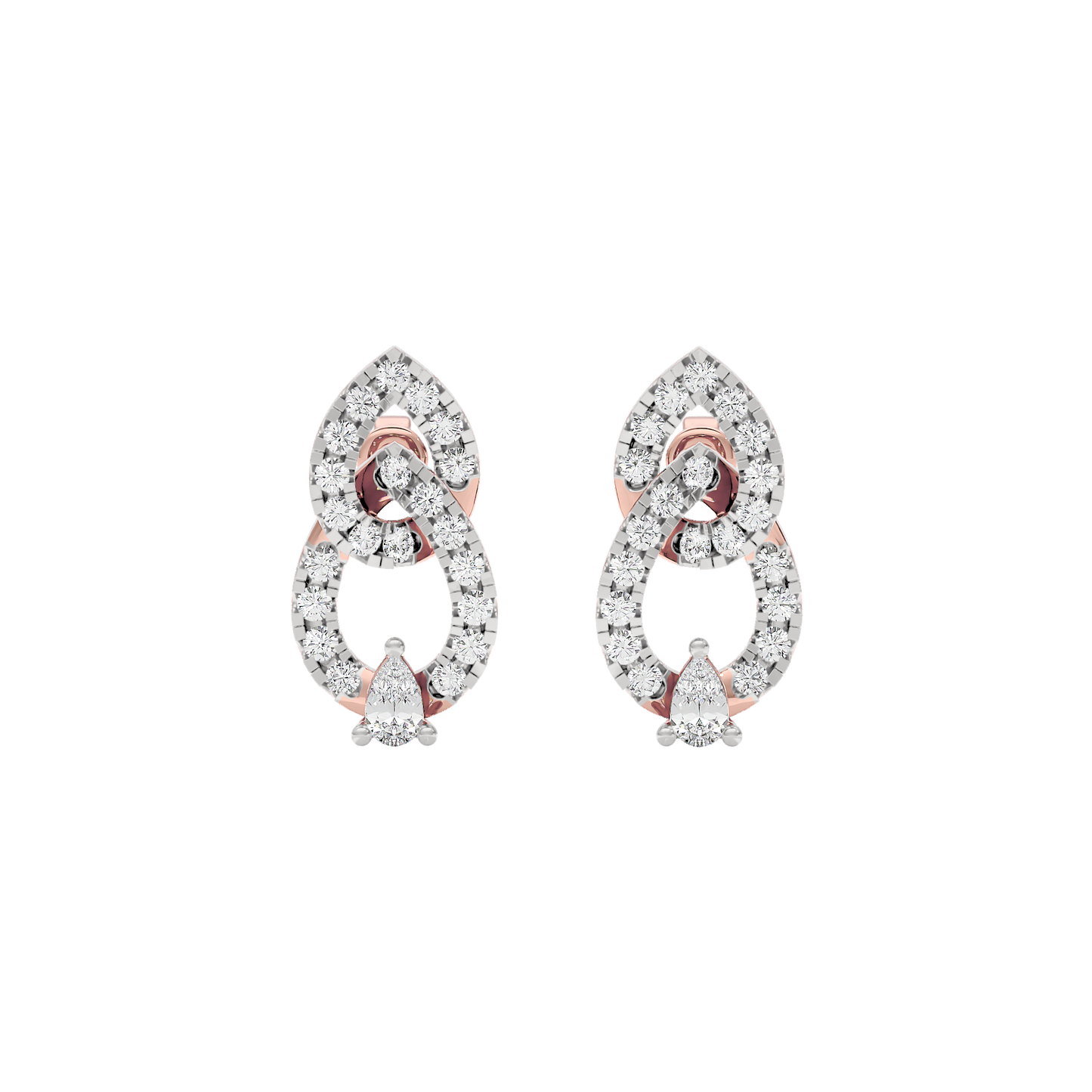 Pear Fusion Diamond Earrings