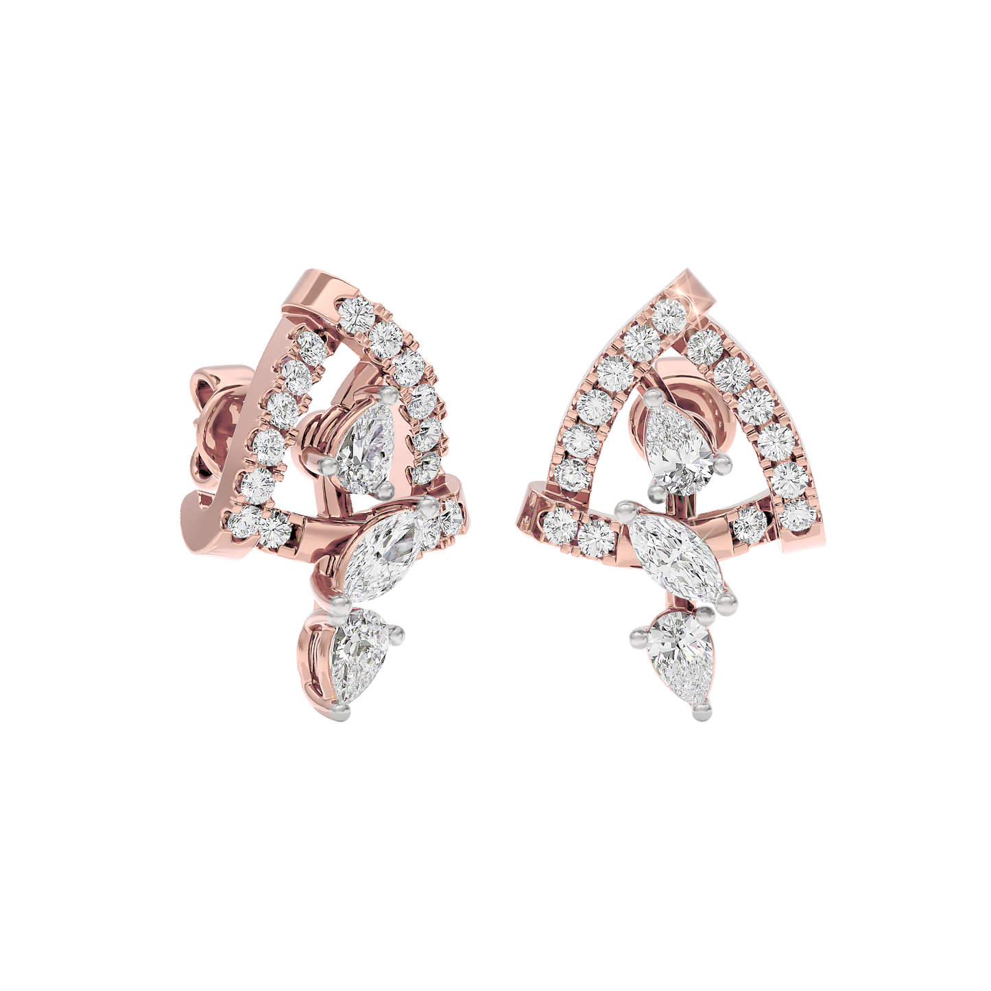 Bold Facet Diamond Earrings