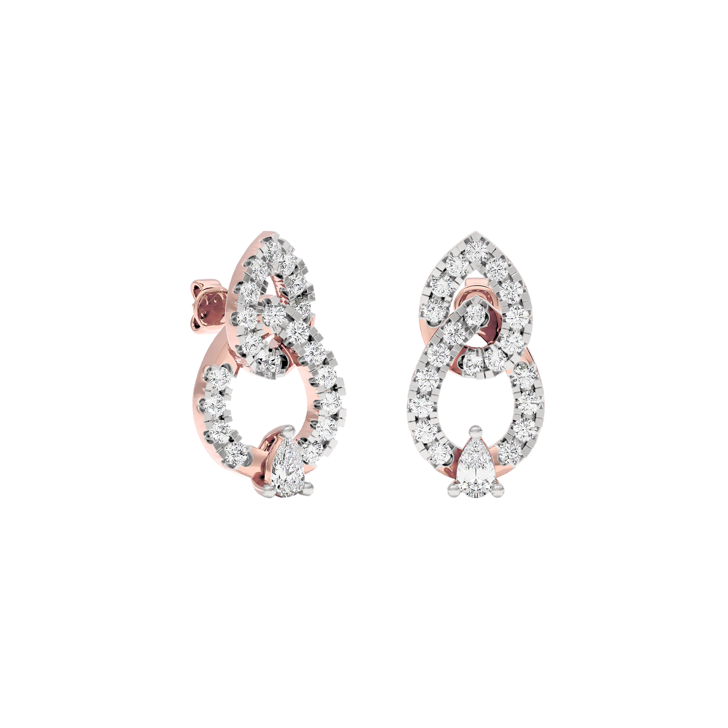 Pear Fusion Diamond Earrings