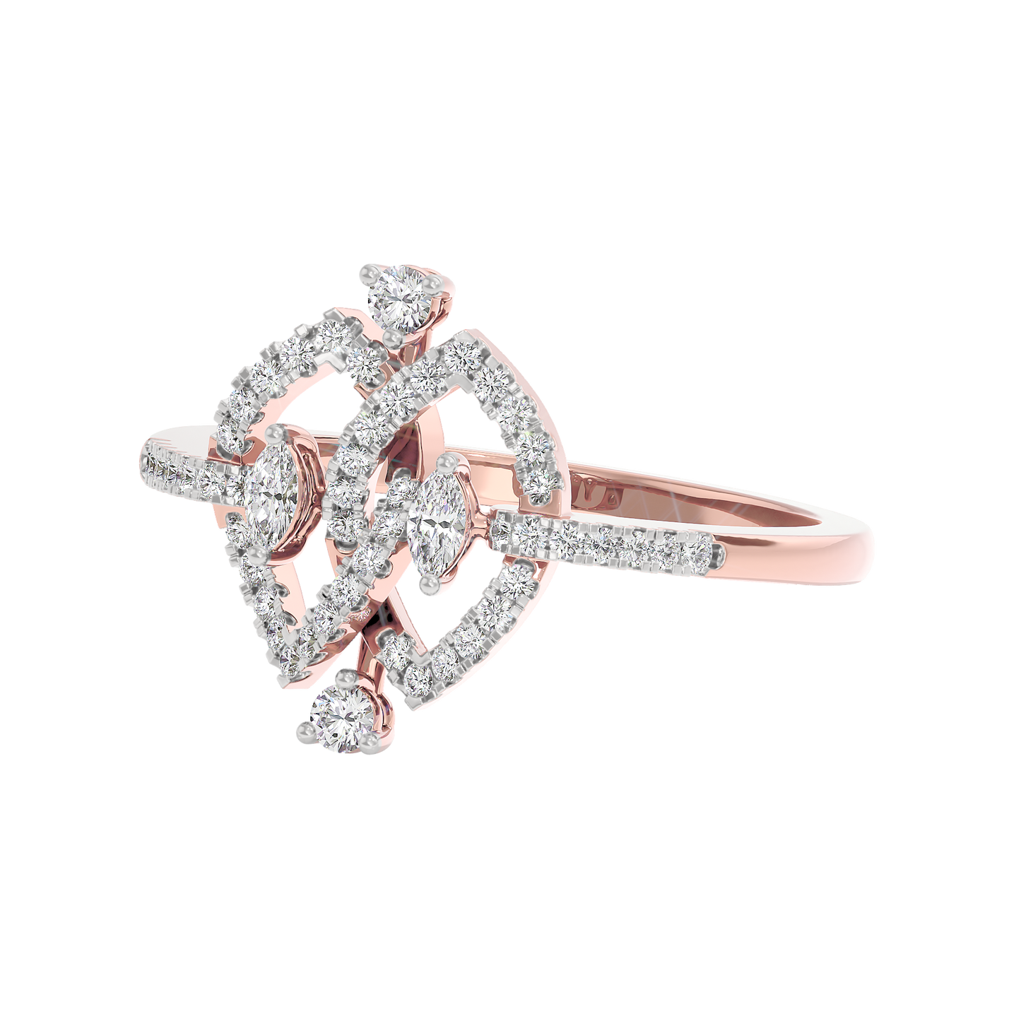 Sparkling Duo Diamond Ring