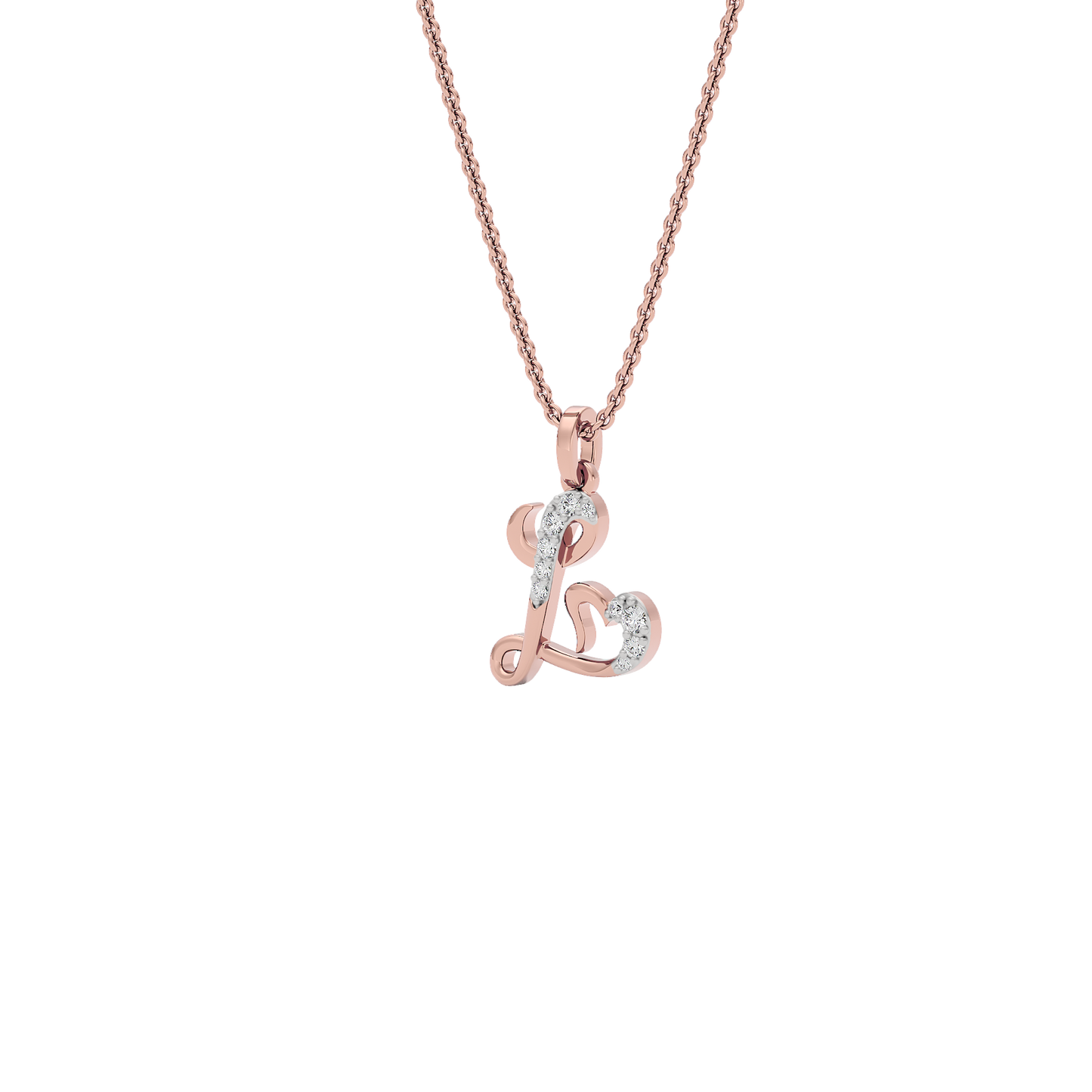 Lovely ‘L’ Diamond Pendant