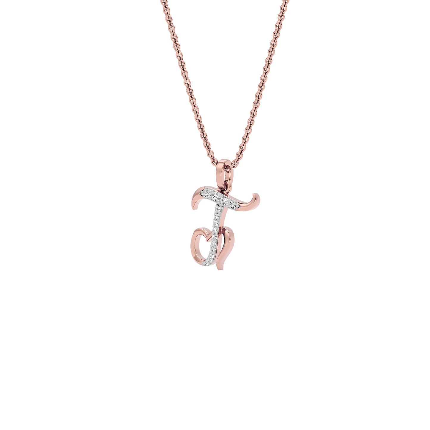 Talkative ‘T’ Diamond Pendant