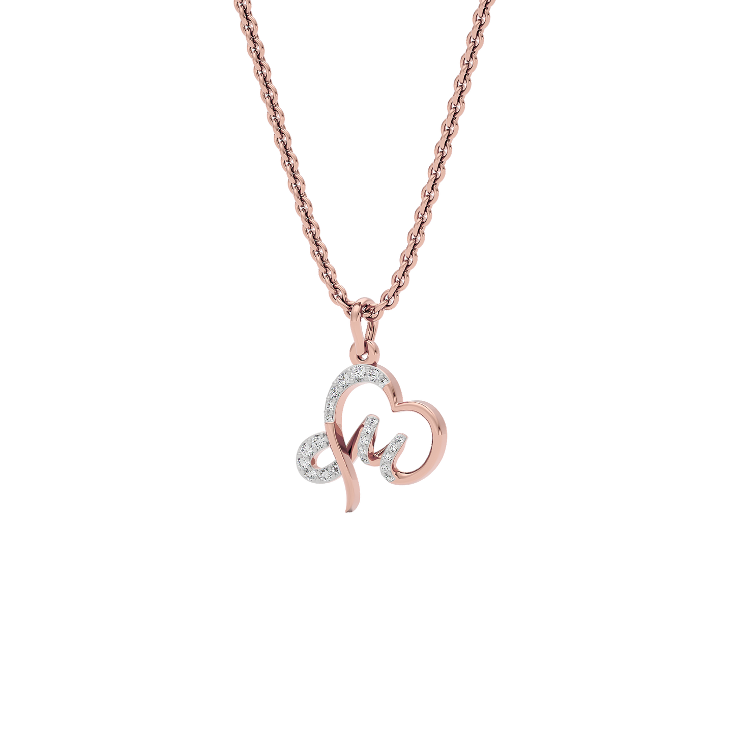 Mesmerizing ‘M’ Diamond Pendant