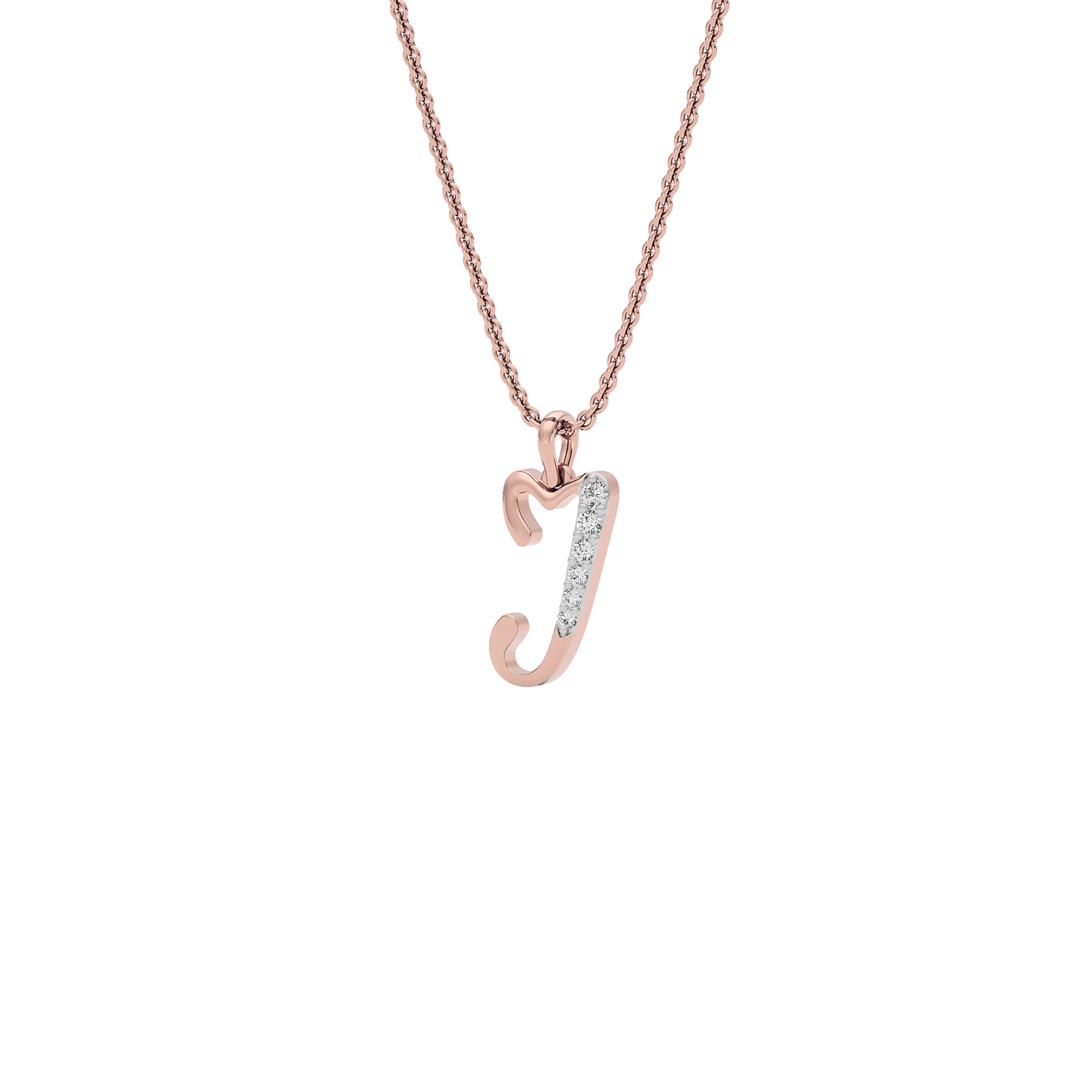 Jubliant ‘J’ Diamond Pendant