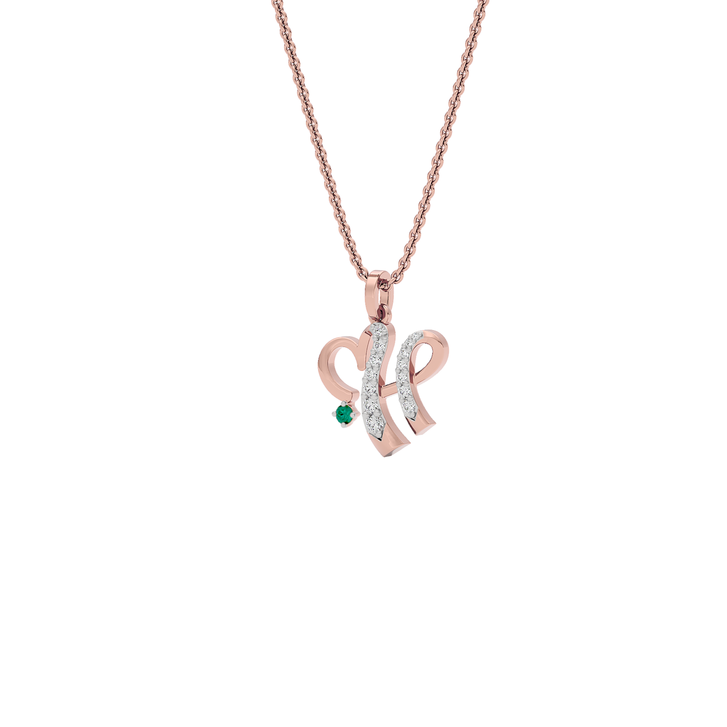 Humor at Heart ‘H’ Diamond Pendant