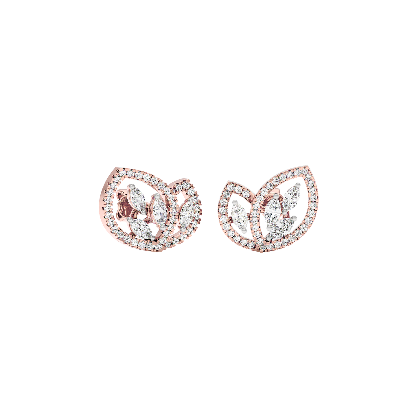 Luxe Petals Diamond Earrings