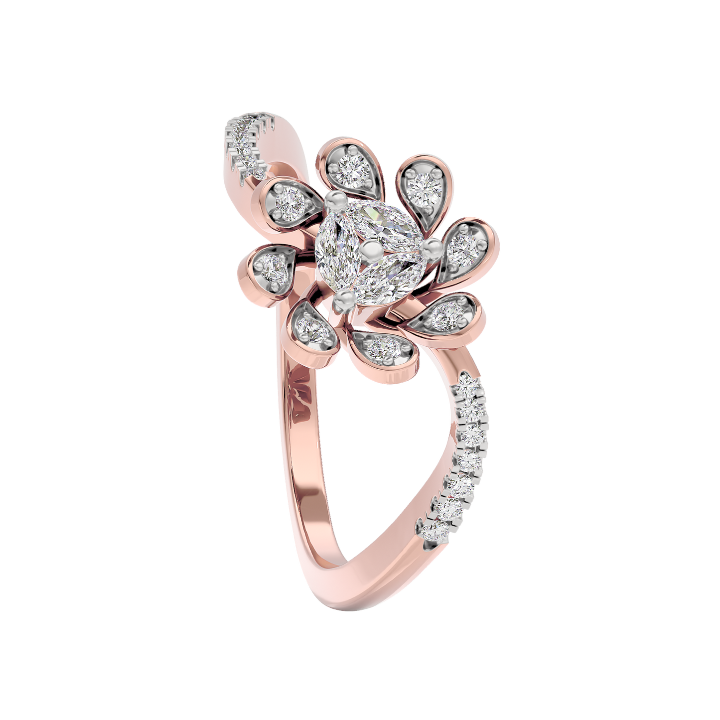 Brilliant Daisy Diamond Ring