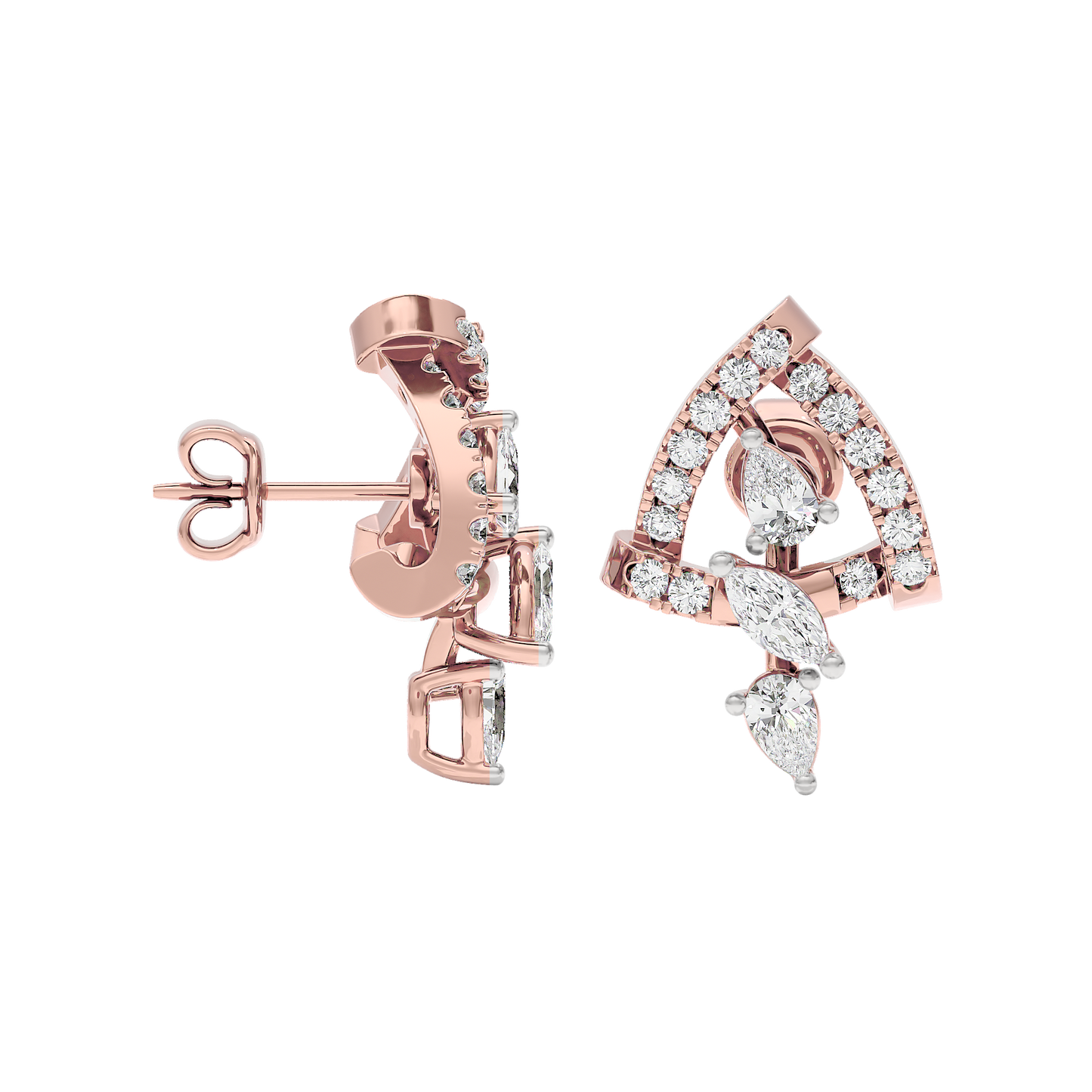 Bold Facet Diamond Earrings