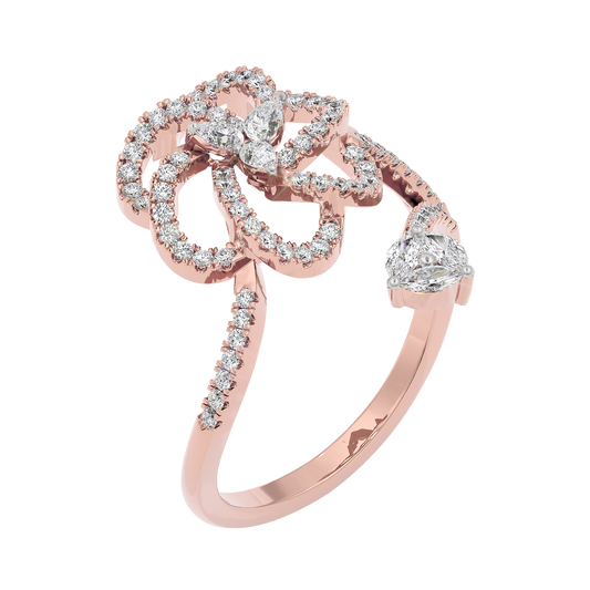 Spiral Twist Diamond Ring