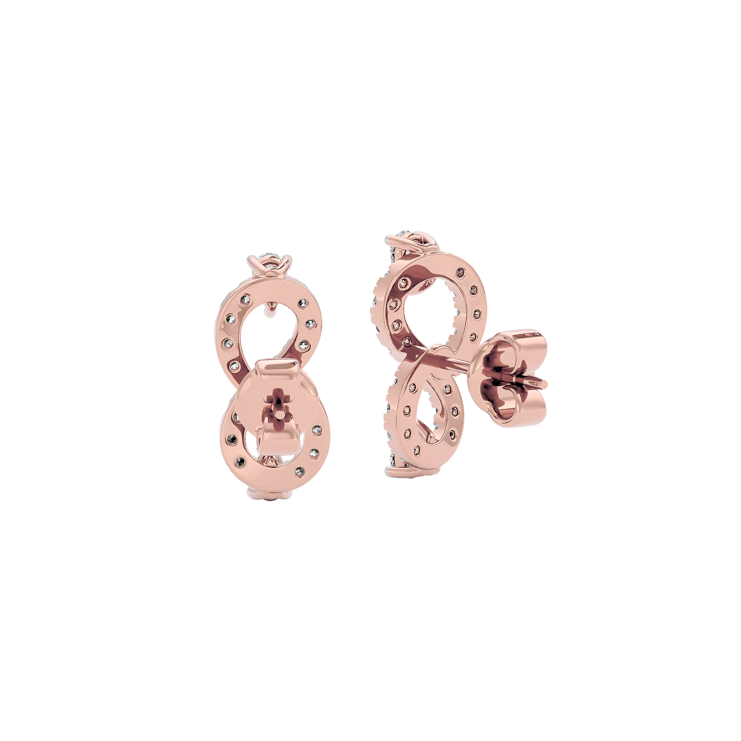 Vivid Eight Diamond Earrings