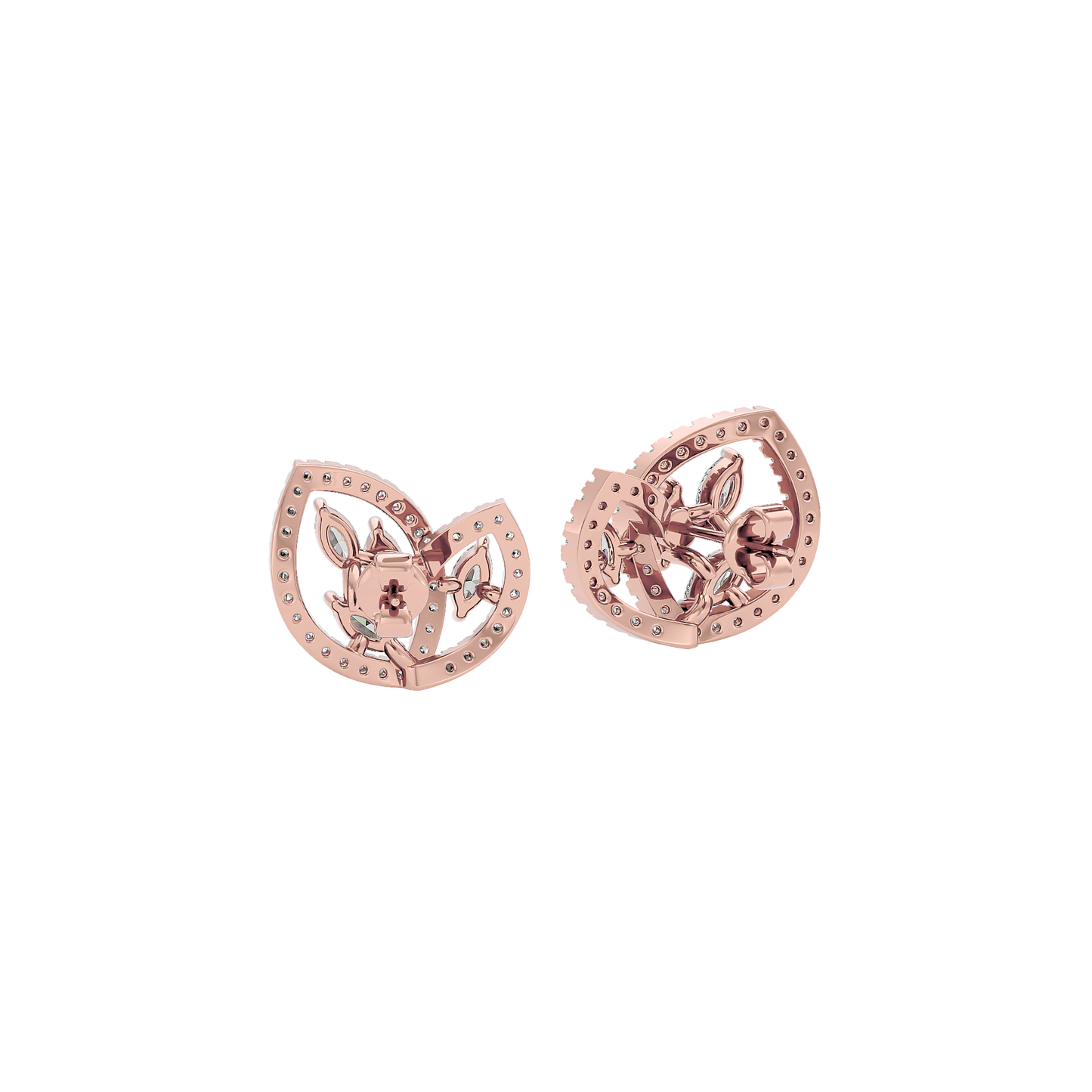 Luxe Petals Diamond Earrings