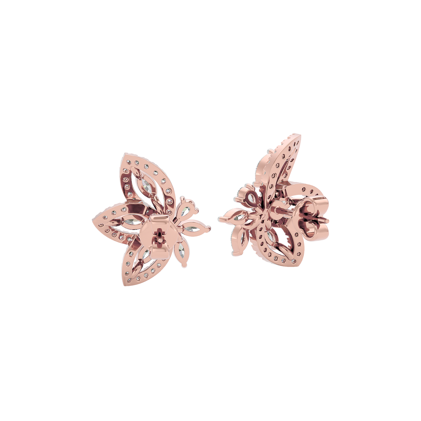 Dazzling Winged Diamond Earrings