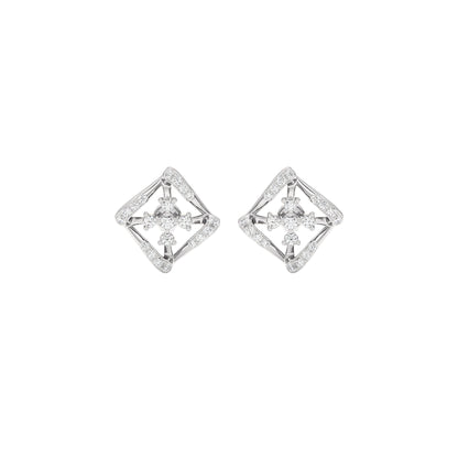 Lite Luxe Diamond Earrings 18 KT / White Gold