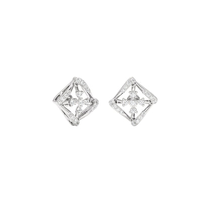 Lite Luxe Diamond Earrings 18 KT / White Gold