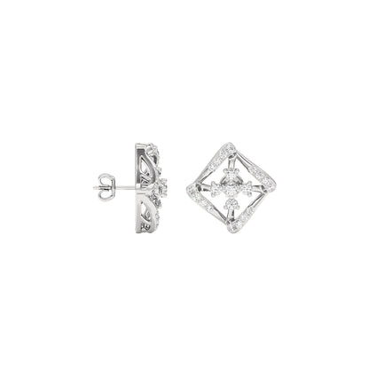 Lite Luxe Diamond Earrings 18 KT / White Gold